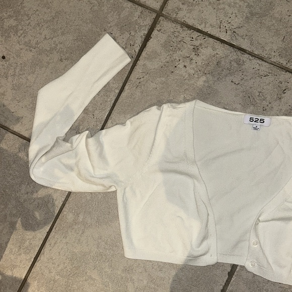 525 White Cropped Sweater (S) - Picture 4 of 7